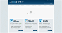 Desktop Screenshot of hiredotnetdeveloperindia.com