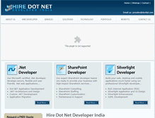 Tablet Screenshot of hiredotnetdeveloperindia.com